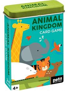 Petit Collage - Juego de Cartas para niños, Animal, Divertido Juego de Cartas para familias, para 2 a 4 Jugadores, a Partir de 4 años, Juego de Viaje para niños con estaño de - overol tonto - Ver 1