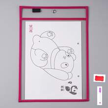 1 Set Hanging File Folders, PET Clear Dry Erase Pockets