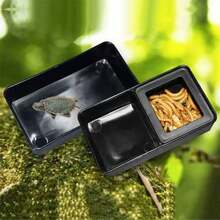 2-In-1 Anti-Escape Food & Water Feeder, Spider Lizard Insect Reptile Breeding Supplies, Plastic Reptile Feeding Bowl, Dual Compartment Structure - Feeding Bowl - View 4