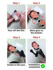 1/3/5pcs Personalized Boxing Themed Creative Interactive Stress Relief Pen, Push-Button Stress Relief Ballpoint Pen, Customizable Portrait Funny Gift. Suitable For Back To School Season, School Supplies, Unique Back To School Gifts, Printable Photo Pen | Creative Learning Desk Supplies, School Gifts, Teacher's Day, Back To School Season, Stress Relief Pen - Multicolor - View 12