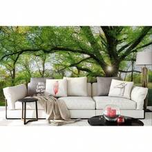 Murales de pared de tamaño personalizado, paisaje submarino de la isla del mundo, murales de pared autoadhesivos extraíbles de despegar y pegar, papel pintado fotográfico grande - Mural de pared Bosque 4 - Ver 3