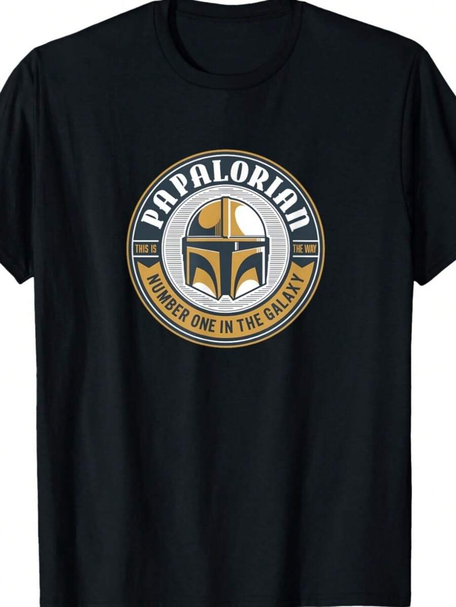 The Mandalorian Papalorian Number One Father's Day T-Shirt - màu đen - Xem 1
