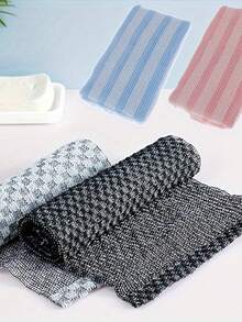 1件日式去角质浴巾、沐浴刷、男女通用背部按摩海绵、浴室配件 - 彩色 - 查看 6