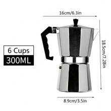 1pc Moka Pot, Aluminum Single Valve Coffee Maker, Brew Espresso Cup, Direct Heating, Essential For Outdoor Leisure Coffee Break