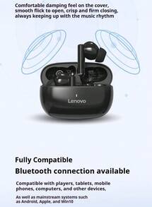 Lenovo TA210 藍牙耳機 深低音立體聲 麥克風 入耳式耳機 長續航 低延遲 遊戲音樂運動 降噪無線耳機 - 月岩白 - 查看 4