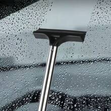 1pc Extendable Car Rearview Mirror Windshield Wiper, 98cm Long Handle Squeegee, Glass Fog & Water Stain Cleaning Tool, Car Washing Essential - Multicolor - View 5