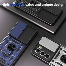 Funda de teléfono compatible con Infinix Hot 60i 4G/Hot 60 5G con lente de cámara deslizante y soporte - Ver 9