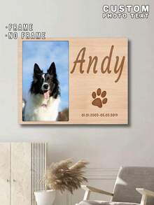 1 Stampa personalizzata su tela con foto del tuo animale domestico - Stampe su tela con le foto del tuo cane per opere d'arte personalizzate per camera da letto, soggiorno, matrimonio, bambino, animale domestico, famiglia, amore, coppia, amico, quadro, foto, opera d'arte da parete incorniciata, regalo di Natale, regalo per il migliore amico, regalo per la famiglia, regalo di compleanno, regalo per famiglia/amico/ragazza/ragazzo - Stile 1 - Visualizzare 1