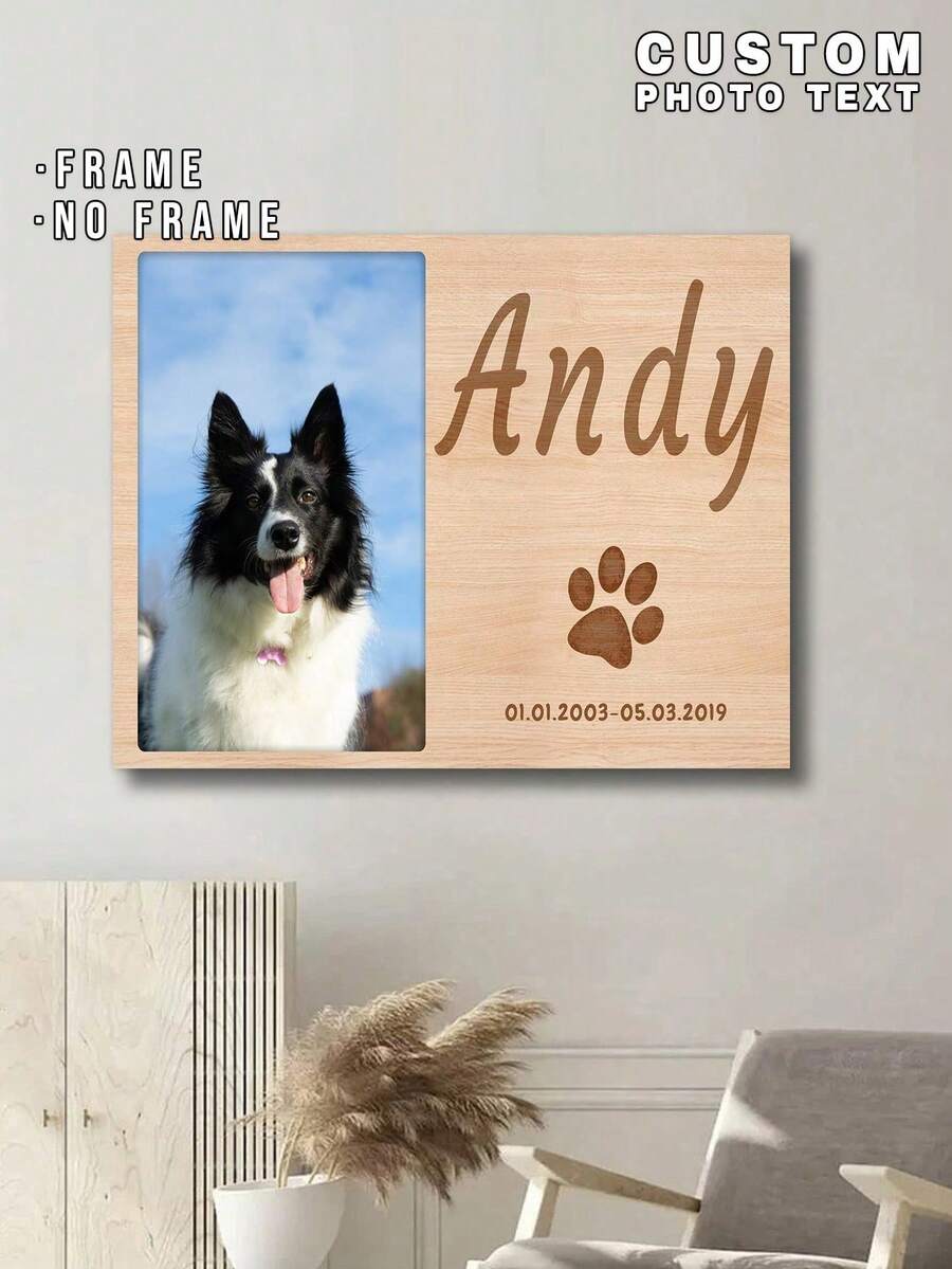 1 Stampa personalizzata su tela con foto del tuo animale domestico - Stampe su tela con le foto del tuo cane per opere d'arte personalizzate per camera da letto, soggiorno, matrimonio, bambino, animale domestico, famiglia, amore, coppia, amico, quadro, foto, opera d'arte da parete incorniciata, regalo di Natale, regalo per il migliore amico, regalo per la famiglia, regalo di compleanno, regalo per famiglia/amico/ragazza/ragazzo - Stile 1 - Visualizzare 1