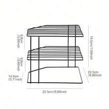 3-Tier Kitchen Organizers And Storage Shelves - Kitchen Cabinet Organizer - Kitchen Organizer Shelf - Corner Shelf Kitchen - Countertop Organizer - Plates & Dishes Organizer - Kitchen Rack