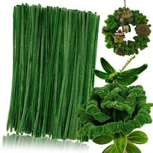 100 Pieces Green Pipe Cleaners For Crafts, Chenille Stems For DIY Art Projects, STEM Activities, Classroom Supplies, Bendable Fuzzy Sticks For Kids, Teachers, Parents - Multicolor - View 1