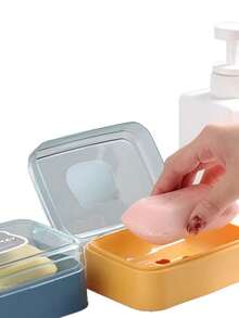 1pc Multifunctional Soap Dish/Storage Box - Multicolor - View 4