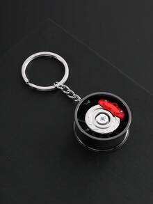 Fashion Metal Wheel Hub Keychain Finger Spinner Toys Rotating Car Wheels Pendant Key Chains Birthday Fathers Day Party Gift
