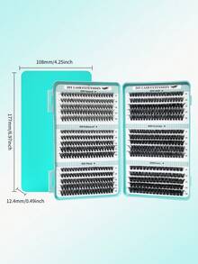 DIY Eyelash Extension Kit, Includes Adhesive, Makeup Remover, Eyelash Tweezers And Eyelash Brush - Home Use Cluster False Eyelash Glue Set - Baby Blue - View 9