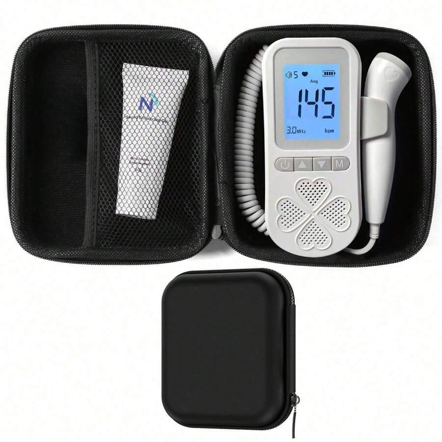 3-In-1 Convertible Travel Garment Bag For Fetal Motion Doppler Detector Set Portable Travel Bag, Gift Box Packaging, With Handbag PU Travel Bag Monitor Heartbeat Pregnancy Accessories - 嬰兒多普勒 - 查看 1