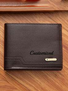 定制男士钱包 - 刻字仿皮钱包，送给爸爸、儿子的理想礼物，适合生日、周年纪念日、圣诞节、父亲节、感恩节等场合，优雅独特，也是送给丈夫、父亲、兄弟、男友的完美礼物，适合情人节、周年纪念日、父亲节等各种场合，是家庭和节日必备佳品。 - 彩色 - 查看 7
