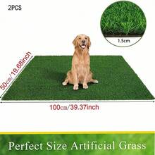 1pc High Quality Artificial Grass Turf, Thick Fake Grass Carpet, Outdoor Artificial Grass Rug, Realistic Indoor/Outdoor Lawn Mat, Made Of Plastic, Green Grass Decorative Floor Mat, Suitable For Outdoor Garden, Patio, Terrace Decor, Beach Essentials And Pool Games [Please Select The Size You Need] - Green - View 17