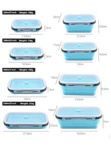 4 pezzi Contenitori per alimenti pieghevoli in silicone, Contenitori per alimenti in silicone espandibili e richiudibili, Contenitori per alimenti portatili, Adatti per adolescenti e lavoratori d'ufficio - Microonde e lavastoviglie - Ideali per scuola, mensa, cucina domestica, conservazione in frigorifero, lunch box, picnic all'aperto, microonde - Lunch box portatile, Scatola per il tè del pomeriggio - Multicolore - Visualizzare 2