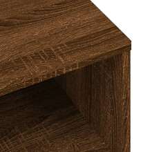 Mobile porta TV vidaXL in legno di rovere marrone, 120 x 34 x 37 cm, realizzato in legno composito. - Cammello - Visualizzare 7