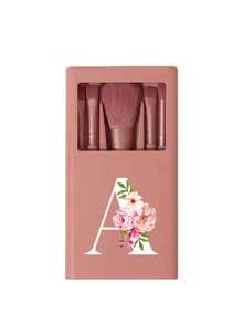 Portable Makeup Brush Set With Mirror, Soft And Fluffy, Pink Floral Letter Pattern, Boxed Makeup Brush Set, Multi-Functional Makeup Brush Set, Makeup Brush Box With Mirror, Mini Multi-Functional Makeup Pen, Foundation Brush, Eyeshadow Brush, Beginner Makeup Tools - Multicolor - View 18