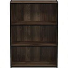 YFurinno 11208CWN Pasir 3Tier Open Shelf Bookcase  Walnut - Walnut+3 niveles - Ver 6