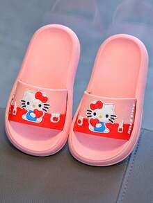 Sanrio Kids Fashion Foam Slippers EVA Soft Bottom Girls Cartoon Stylish Bedroom Slippers Bathroom Slippers Baby Shoes - Red - View 2