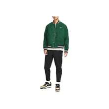 Nike Logo Print Striped Single-Breasted Baseball Jacket Green Outerwear Men - 彩色 - 查看 6
