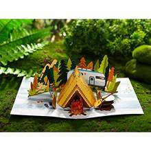 DLiif Family Camping 3D Greeting Pop Up Card - Happy Retirement Fathers Day Summer Holiday Mountain Outdoor Thank You Birthday Card For Friend Sister Brother - As Pic - View 2