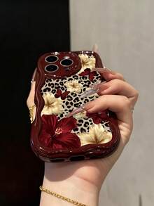 Leopard Print TPU Shockproof Leopard Floral Painted Cream Wavy Edge Phone Protective Case, Compatible With IPhone 17/17 Pro/17 Pro Max, 16 XR/7/8, 15 Pro Max, 12 Pro Max, 13 Pro Max, 14 Pro Max, 13, 14, 11, 12P, 14, P11 Soft Shell, P12 Anti-Drop, XS, XR, 7/8P, 7/8GES2, Suitable For A13 4G, A22, A21S, A51 4G, A52, S22 Ultra, A33 5G, A34, A35, Suitable For Compatible With Redmi 10, Compatible With Redmi Note 11 4G, Compatible With Redmi 11 Lite, A53 TPU, A14, A23, S23 Ultra, S24, A14, A15, S23, A73, A55, A54, Compatible With Redmi Phone Case Spring Birthday Gift - Multicolor - View 3