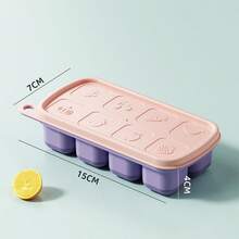Silicone Ice Cube Tray Set With Lid, Multi-Color,Ice Cube Mold With Lid Ice Tray, Easy To Disassemble, Ice Cube Making Machine, Suitable For Summer Freezing - Default - View 7