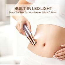 Eliminador de vello facial y corporal Conduroma de doble cabezal - Afeitadora con luz LED y cabezales de repuesto para uso de la cabeza a los pies: vello suave, áreas íntimas, axilas, antebrazos, piernas, dedos de los pies y talla grande. - Multicolor - Ver 10