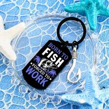 Regalos de pesca para hombres, llavero de pescado, accesorios de pesca geniales para pescador, pap, pescador, regalos para marido, novio, cumpleaos, Navidad, da del padre, regalo para - inicial - Ver 3
