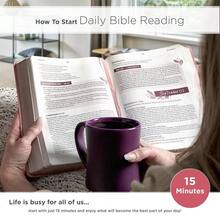[Free Shipping][Free Shipping] NLT Holy Bible Everyday Devotional Bible For Women New Living Translation, Vegan Leather, Pink, Flexible Daily Bible Reading Plan Options (NLT Womens Devo Editions) - Single Book - View 3
