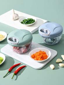 1pc Manual Food Processor, Portable Hand-Pull Garlic Onion Chopper, Rope-Style Vegetable Chopper, Can Be Used To Chop Ginger, Chili, Vegetables, Fruits, Nuts, Herbs, Also Can Be Used As Manual Meat Grinder, Rotary Onion Mincer, Vegetable Chopper, Creative Fruit Grinder, Meat Grinder, Portable Hand-Pull Meat Grinder, Pull-Cord Style Manual Food Processor, Suitable For Home/Restaurant Kitchen - Multicolor - View 7