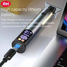 itel ITR-35 LED Display Hair Clipper, Professional Precision Carbon T-Blade, All-Metal Design, Suitable For Men, For Hair Cutting And Styling - Black - View 8