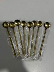 4 件 6.85 英寸咖啡勺、不锈钢搅拌勺、茶匙、长柄冰茶匙、餐具、厨房、圣诞礼物、学校用品