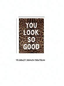 1件無框「You Look Great」豹紋學院風獵豹牆面裝飾，Y2K復古美學海報，女孩臥室宿舍裝飾 | 房間牆面藝術，復古裝飾，宿舍必備 - 彩色 - 查看 12