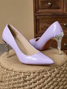 MonaNise Women's Pointed Toe Slip-On Fashion 9cm Thin High Heel Casual Versatile Party Dress Pumps