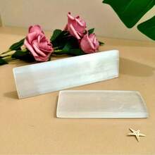 1个二氧化硒充电站水晶板（水晶清洁、充电和净化），天然矿物