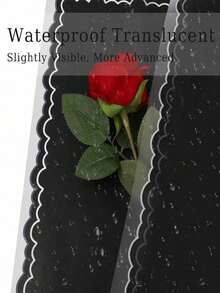 20 piezas de papel de envolver con diseño floral, papel de embalaje para ramos, papel de envolver estilo coreano con bordes dorados, adecuado para manualidades DIY, embalaje de regalos, decoración floral, 23 X 23 pulgadas, papel de seda, suministros para ramos - diamante negro - Ver 6