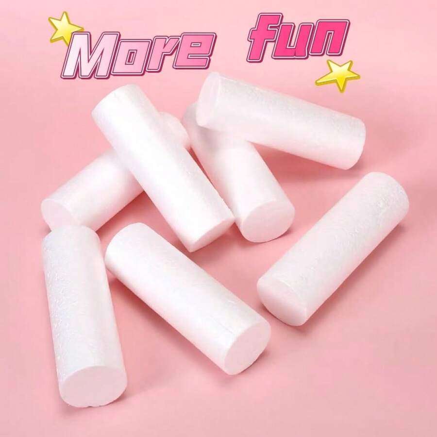 1/3/6/12 chiếc xốp cắm hoa hình trụ màu trắng, xốp polystyrene. Thích hợp cho cắm hoa, làm bó hoa DIY, trang trí đám cưới, trang trí nhà cửa, trang trí sân vườn, trang trí ngoài trời, vẽ tranh, làm mô hình và nhiều dự án DIY khác. Món quà tuyệt vời cho sinh nhật, lễ tốt nghiệp và nhiều dịp khác. - trắng - Xem 1