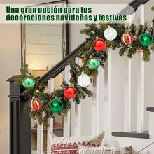 YQQ 30 Piezas Bolas Navideñas Decorativas 2 36" Rojo Verde Blanco Esferas Navideñas Decoraciones Navideñas Irrompibles para El Hogar como Árboles De Navidad Pintando Y Coronas Rojo5735 - Rojo - Ver 6