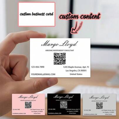 Customized Business Cards, Personalized Cards, Customizable QR Code Contact Info, Suitable For Business/Work/Office Professionals, Customized Cards, Business Cards, Customized QR Code Cards,Diy