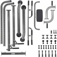 Entrenador De Fuerza Multifuncional Para El Altura Ajustable,Barra de Dominadas de Altura Ajustable con Entrenador de Flexiones y Abdominales | Negro, Equipo de Fitness Duradero para Gimnasio en Casa, Ahorro de Espacio, Multifuncional, Adecuado para Principiantes y Entusiastas del Fitness. - Negro - Ver 3