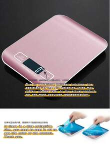 1个5公斤/10公斤电子厨房秤，带去皮功能，不锈钢液晶显示屏，最大称重11磅，6种测量模式，精度0.05盎司/1克，适用于烘焙、烹饪、减肥和备餐，易于清洁 - 彩色 - 查看 11