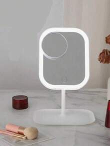 LED化妆镜，3种灯光模式，触控操作，便携式支架，可折叠便携化妆镜，旅行化妆镜，可充电，LED化妆镜，送给女性的绝佳圣诞礼物 - 彩色 - 查看 13