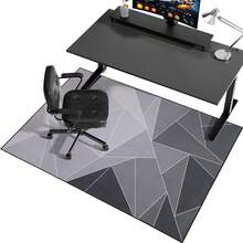 GMK Tapete Silla Oficina, Rectangular Tapete para Silla de Piso Duro, Fácil de Limpiar Alfombra Gamer para Oficina y Hogar 55 x 39 Pulgadas - 1 - Ver 7