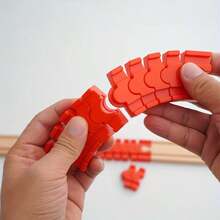 2pcs Train Transformable Track Connectors - Equipped With 2 Detachable Rails, Suitable For Model Making And DIY Projects, Adjustable Length, Made Of Durable Plastic Material, Easy To Assemble, Compatible With Most Track Systems - Multicolor - View 9