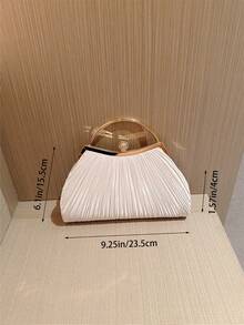Fashion Handbag Evening Clutch Bag For Formal Dress - White - View 6
