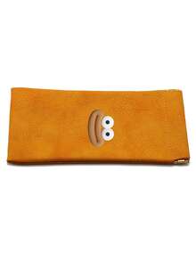 1pc Soft Faux Leather Glasses Case With Cartoon Sausage Mouths Stickers- Portable & Protective Pouch For Eyeglasses, Business Leather Glasses Case, Travel Leather Glasses Case, Cute Glasses Case, Vintage Leather Glasses Case, Glasses | Sleek Solid Color Design | Ideal For Storage & Accessories